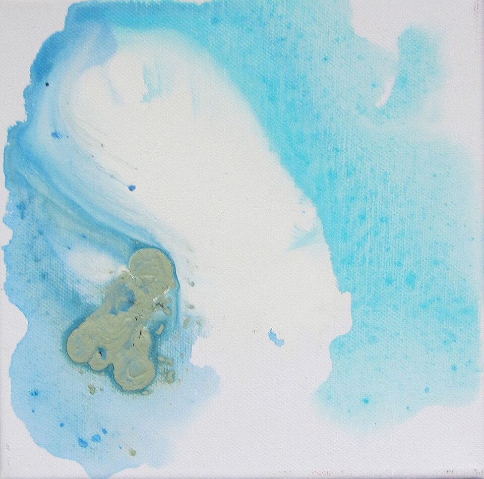 Im Fluss 2, Acryl auf Leinwand, Sigrid Braun-Umbach