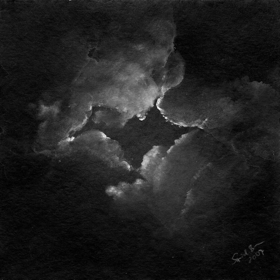Mondlicht 2, Acryl auf Papier, Sigrid Braun-Umbach