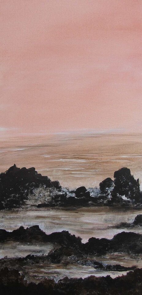 Abend am Meer 1, Acryl auf Leinwand, Sigrid Braun-Umbach