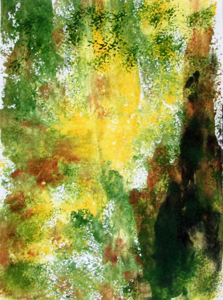 Waldlichtung 3, Mischtechnik Papier, Sigrid Braun-Umbach