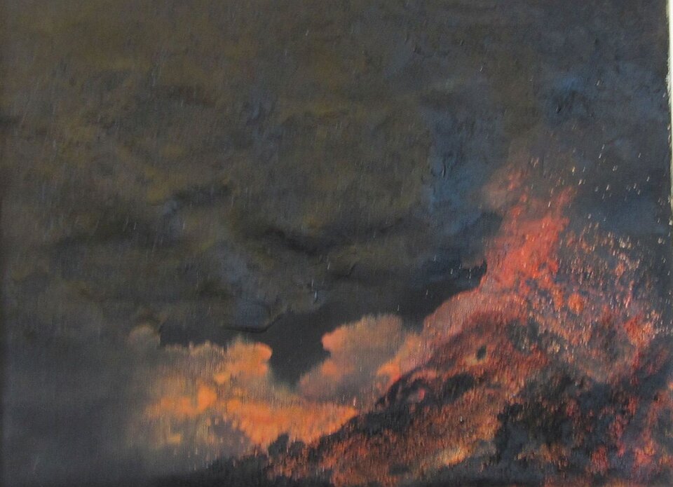 Eruption 1, Mischtechnik auf Leinwand, Sigrid Braun-Umbach