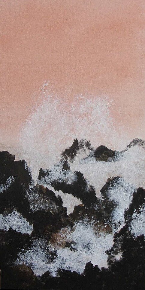 Abend am Meer 2, Acryl auf Leinwand, Sigrid Braun-Umbach