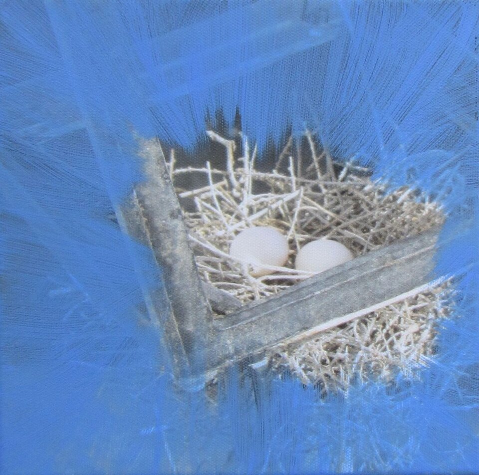 Wir sind zu zweit, Mischtechnik auf Leinwand, Sigrid Braun-Umbach