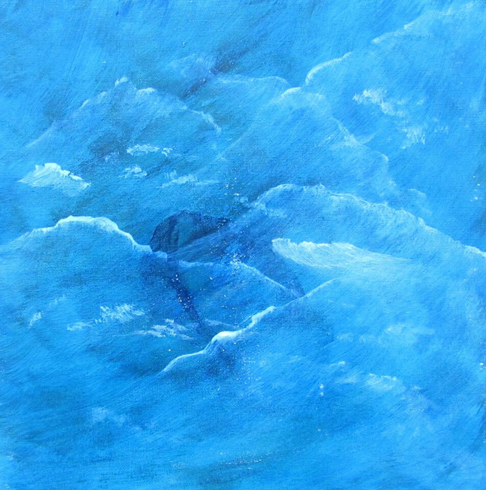 Tief..., Acryl Malkarton, Sigrid Braun-Umbach