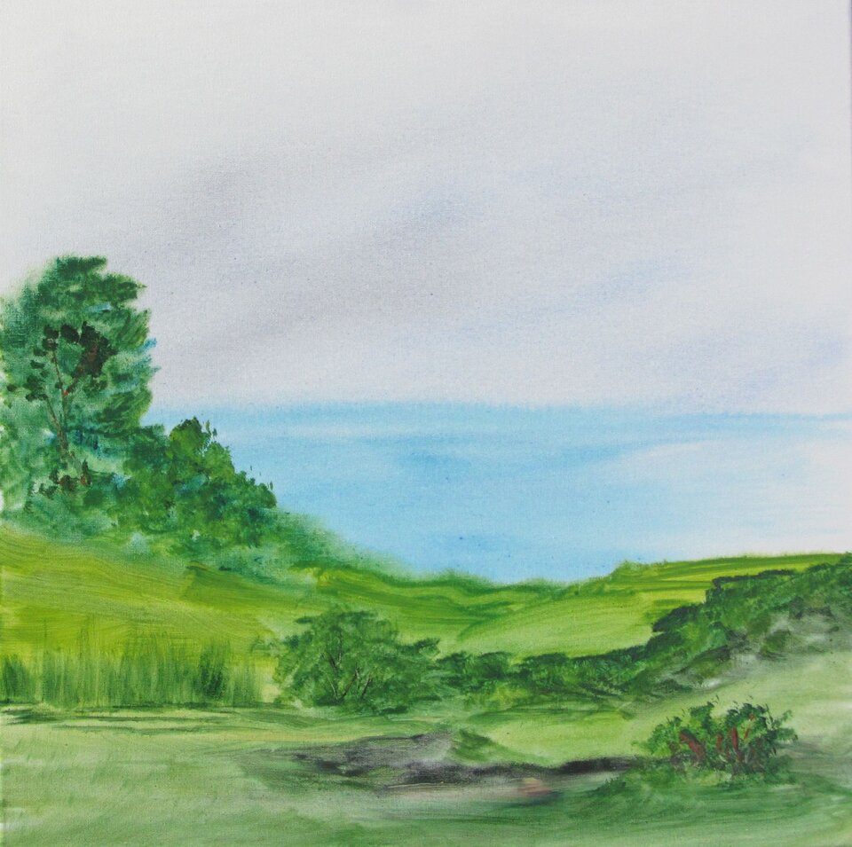 Da hinten ist die Ostsee, Acryl Leinwand, Sigrid Braun-Umbach
