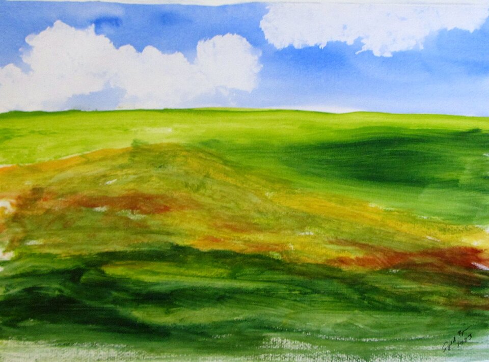 Sonntagsruhe, Acryl Papier, Sigrid Braun-Umbach