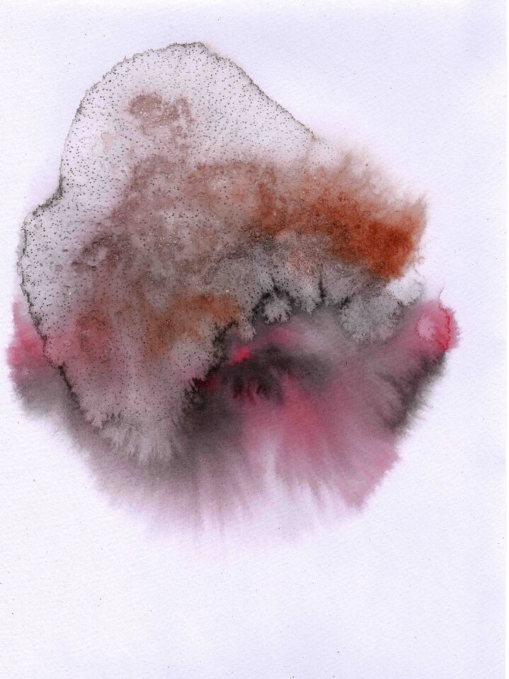 Qualle, Aquarell auf Papier, Sigrid Braun-Umbach