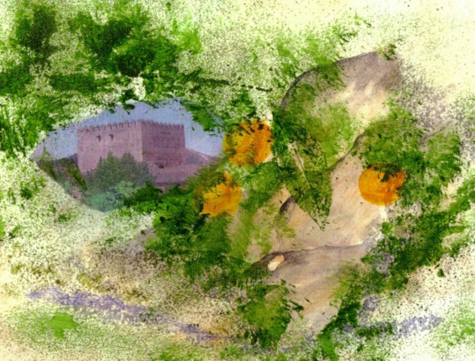 Naranjas de Andalucia 3, Mischtechnik auf Papier, Sigrid Braun-Umbach