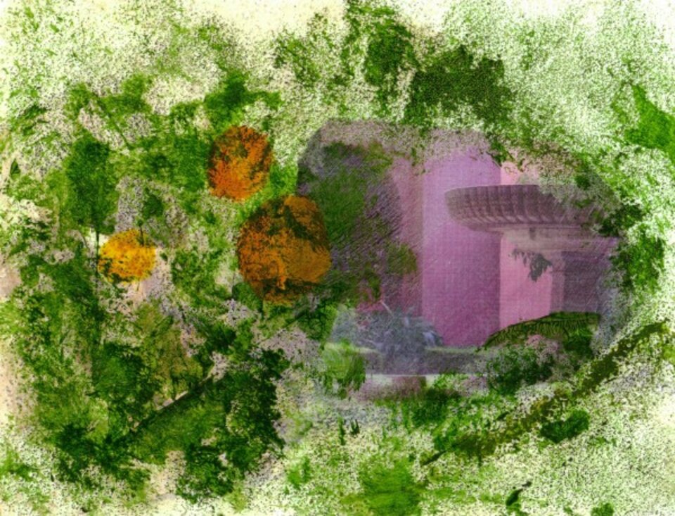 Naranjas de Andalucia 4, Mischtechnik auf Papier, Sigrid Braun-Umbach