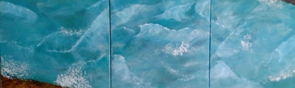 From coast to coast, Mischtechnik auf Leinwand, Sigrid Braun-Umbach