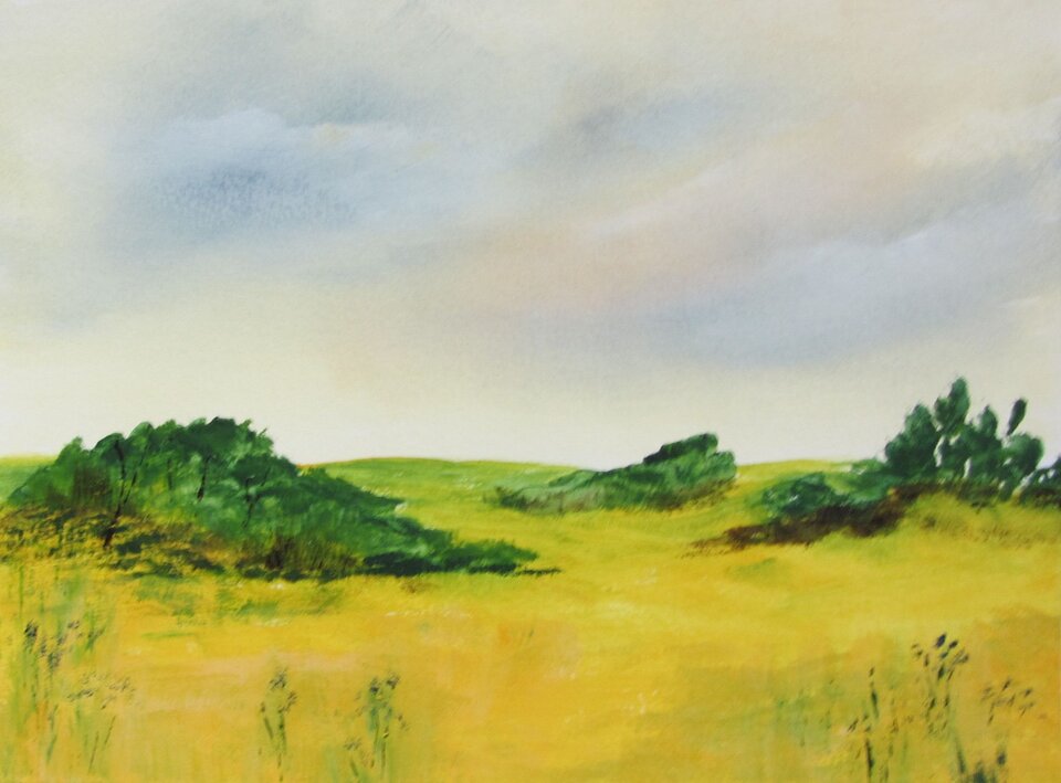Frühling, Acryl auf Papier, Sigrid Braun-Umbach
