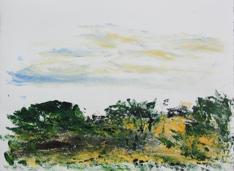 Frühling 2, Acryl auf Papier, Sigrid Braun-Umbach