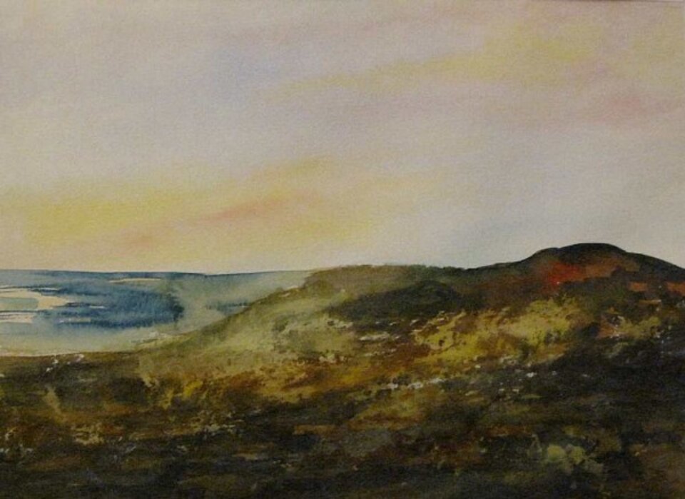Türkis, Aquarell auf Papier, Sigrid Braun-Umbach