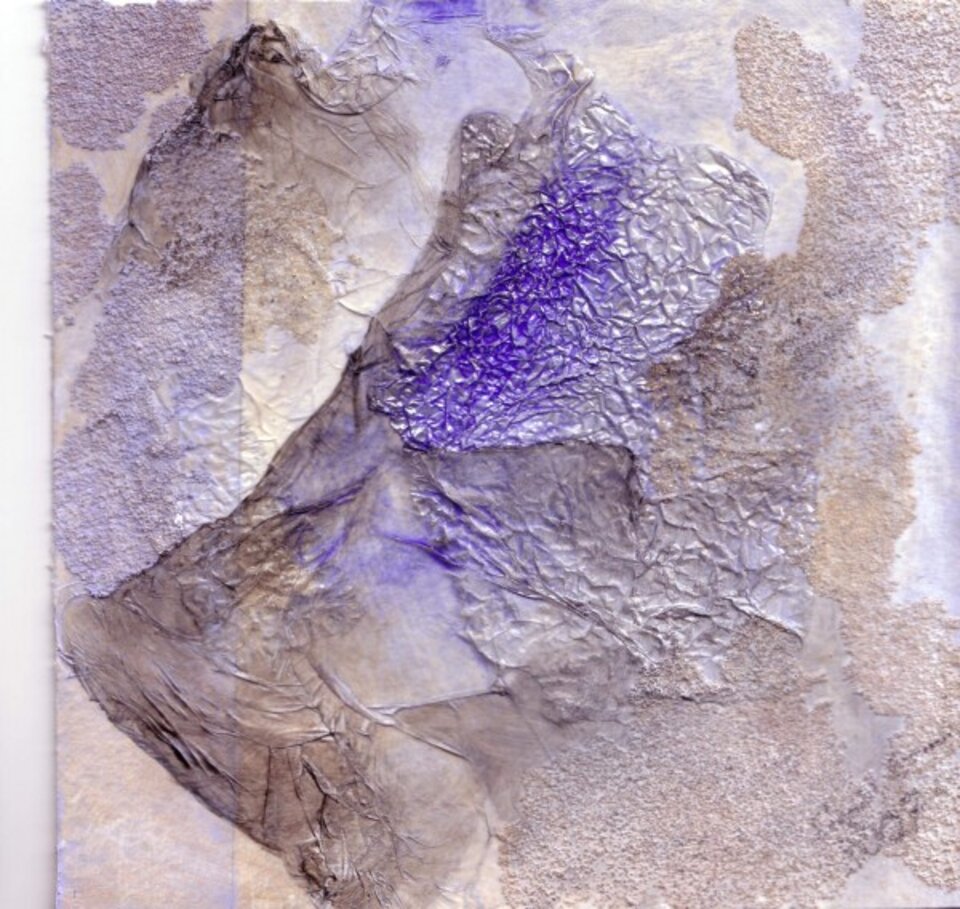 Portuguese blue 1, Mischtechnik auf Papier, Sigrid Braun-Umbach