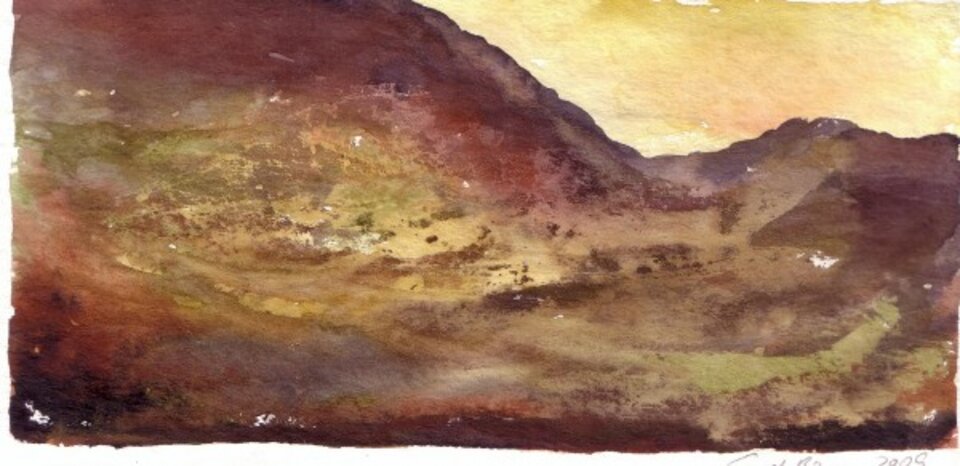 Inselfrühling 2, Aquarell auf Papier, Sigrid Braun-Umbach