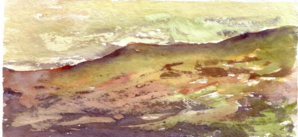 Inselfrühling 3, Aquarell auf Papier, Sigrid Braun-Umbach