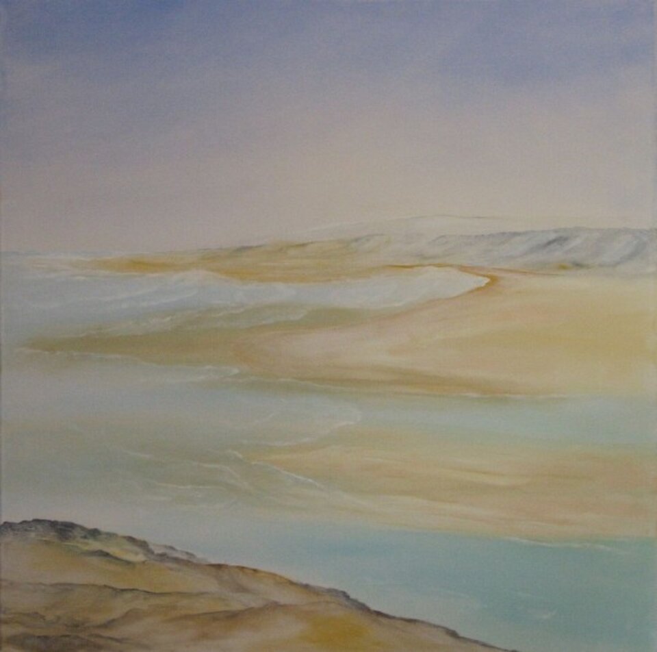 Carrapateira, high noon, low tide..., Acryl auf Leinwand, Sigrid Braun-Umbach