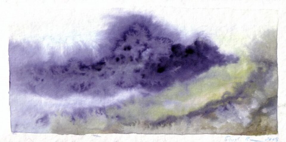Der greise Kopf, Aquarell auf Papier, Sigrid Braun-Umbach