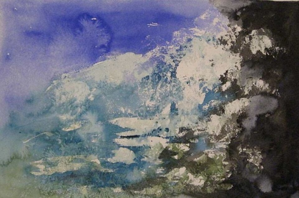 Weiß, Aquarell auf Papier, Sigrid Braun-Umbach