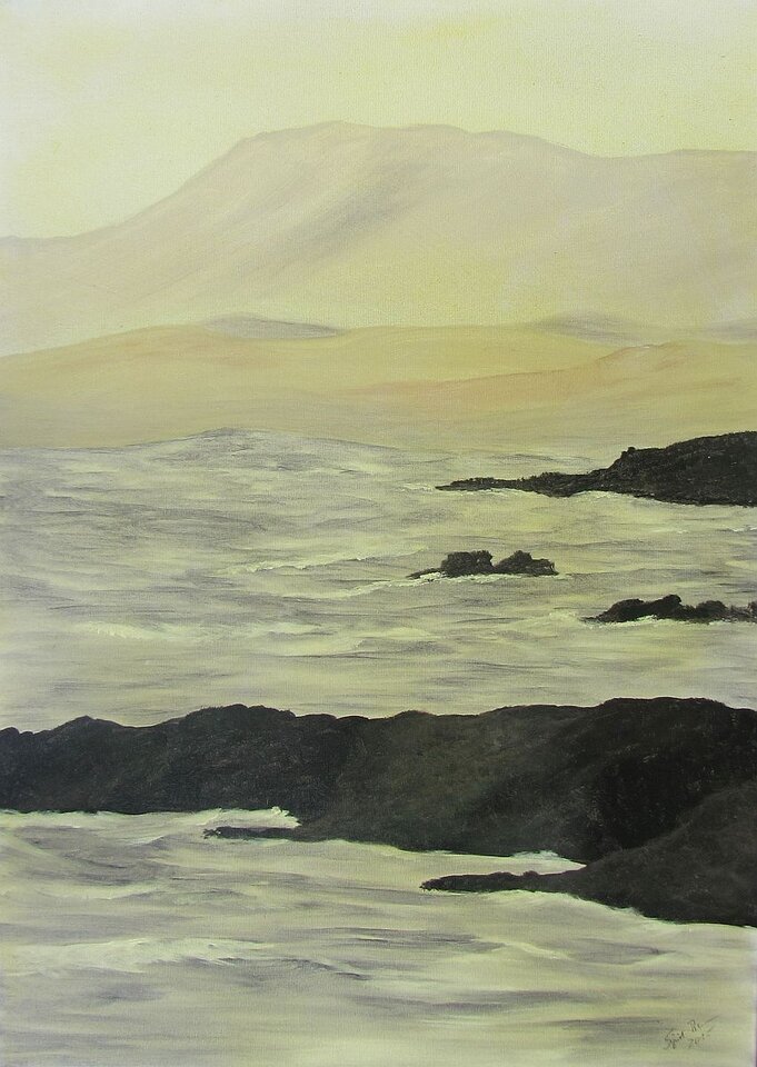 Caleta de Caballo, Acryl auf Leinwand, Sigrid Braun-Umbach