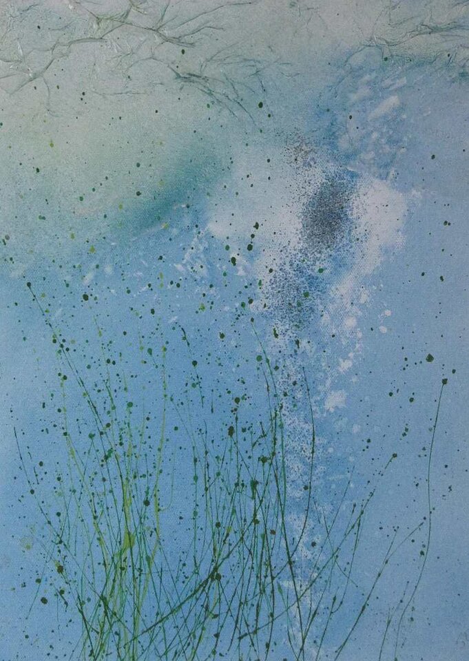 blub..., Mischtechnik auf Leinwand, Sigrid Braun-Umbach