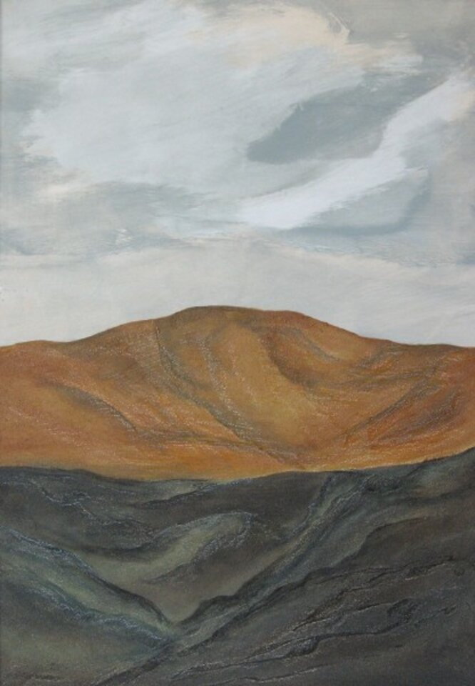 Volcanes III, Mischtechnik auf Holz, Sigrid Braun-Umbach