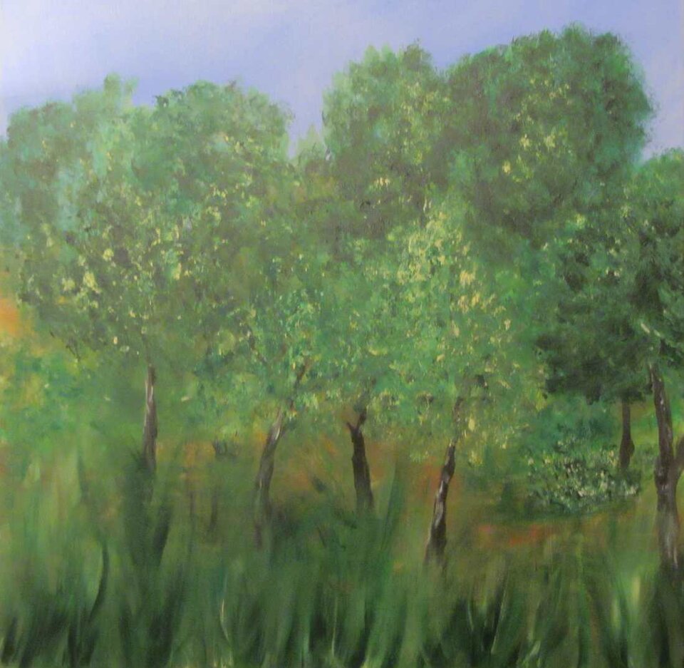 Waldwiese, Acryl auf Leinwand, Sigrid Braun-Umbach