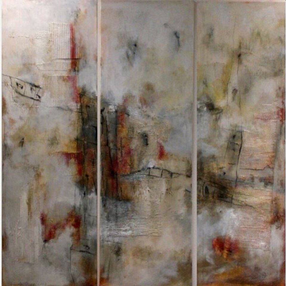 Chemische Zusammensetzung einer sandhaltigen Oberfläche, Acryl auf Leinwand, Annette  Marx
