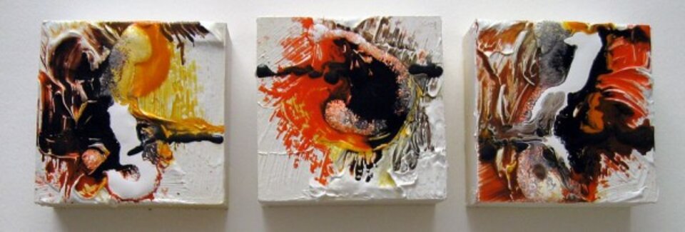the solar victims, Mischtechnik auf Holz, Kerstin Sigwart