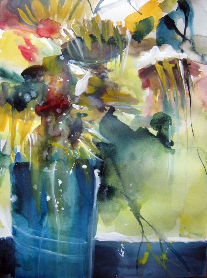 sterbender Sommer, Aquarell auf Karton, Kerstin Sigwart