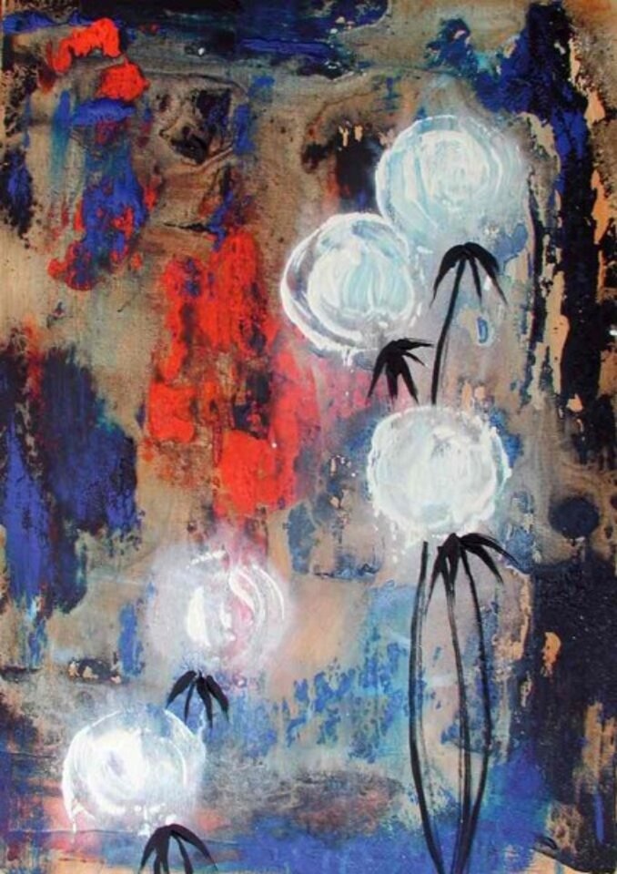 Pusteblumen, Acryl auf Leinwand, Kerstin Sigwart