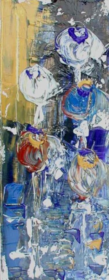 Herbstmohn 2, Acryl auf Leinwand, Kerstin Sigwart