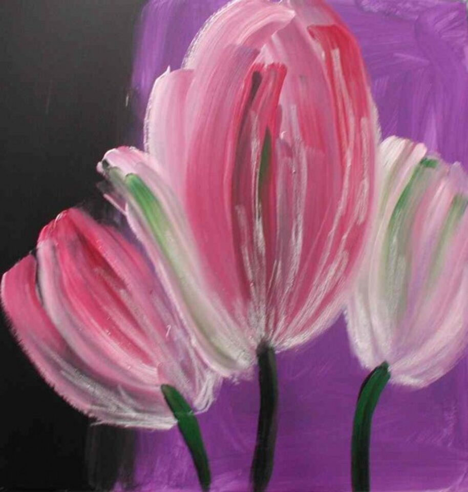 Tulpen 3, Acryl auf Leinwand, Kerstin Sigwart