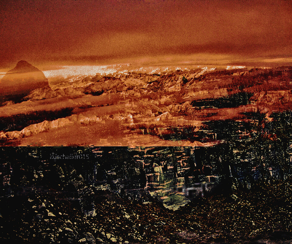 plateau, Druck auf Leinwand, Karl Dieter Schaller