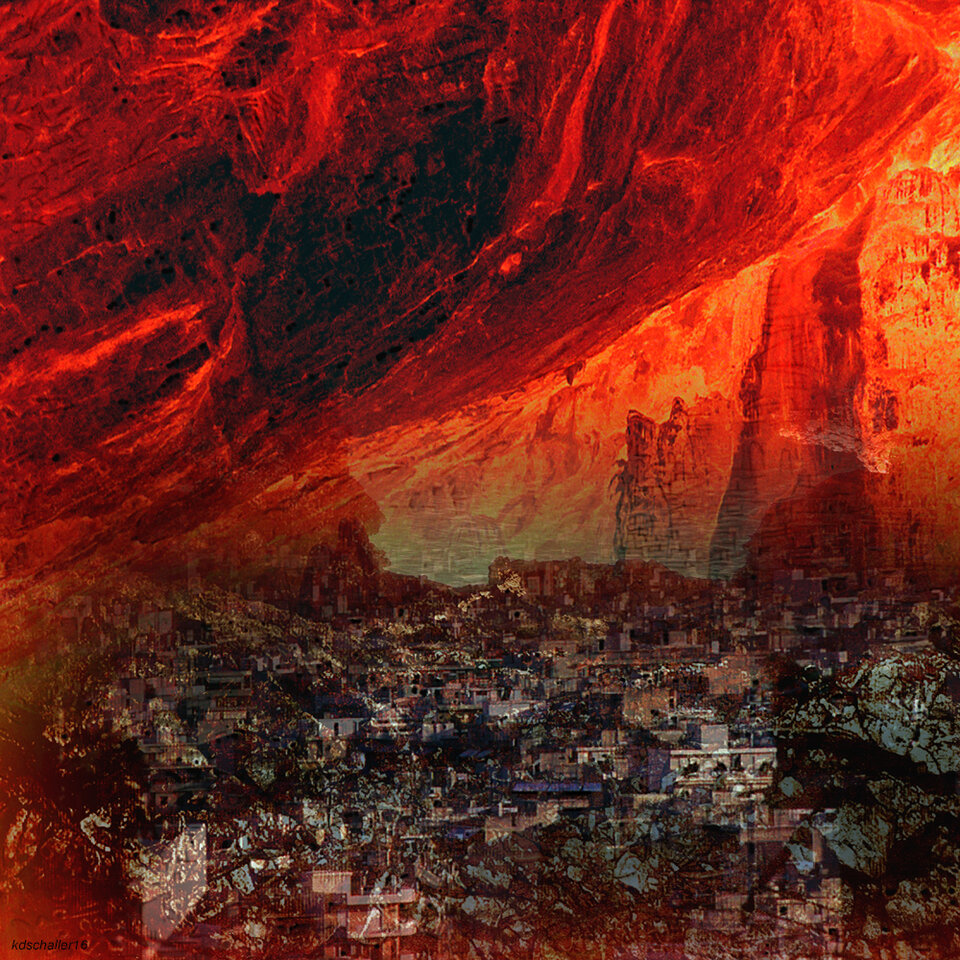 hotspot 1, Digitalkunst auf Leinwand, Karl Dieter Schaller