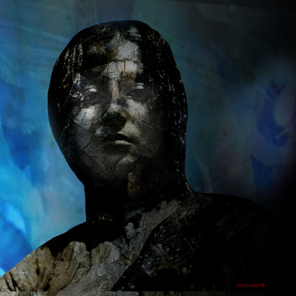 gudit.granit und seide., Druck auf Leinwand, Karl Dieter Schaller