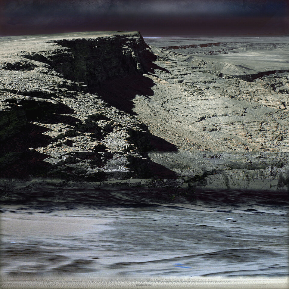 dark sun rises, variable canvas, Karl Dieter Schaller