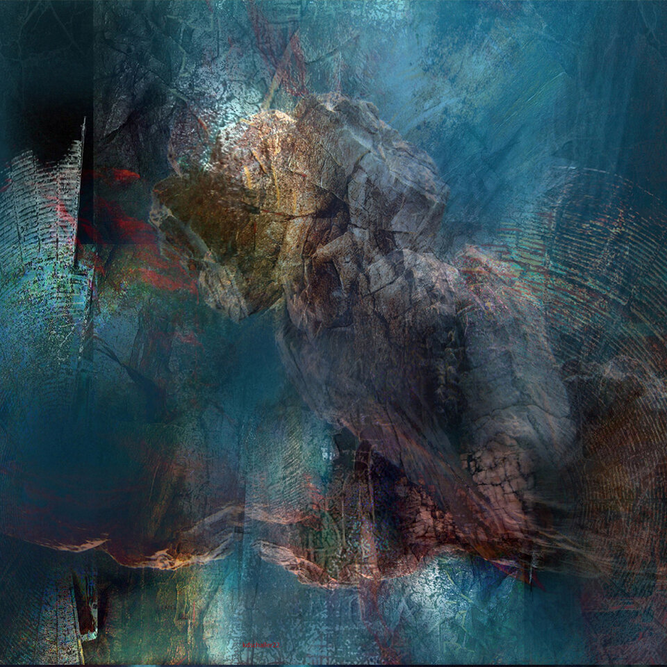 ogre du néant 2. détail. serie, variable canvas, Karl Dieter Schaller
