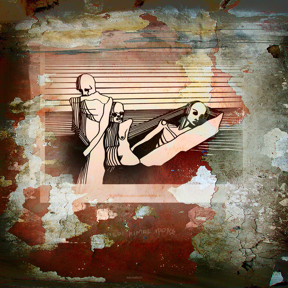 waiting for g----  ende der illusionen nr4, variable canvas, Karl Dieter Schaller