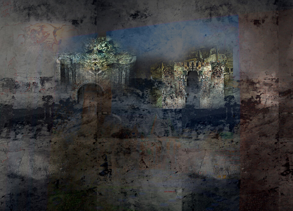 restes culturelles d´une civilisation sans importance. v1, variable canvas, Karl Dieter Schaller