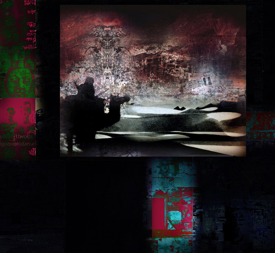 ..et une nuit. detail. serie framed, variable canvas, Karl Dieter Schaller