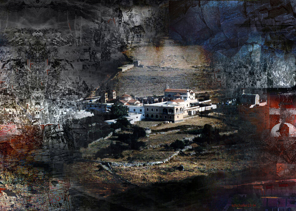 schlacht, refugium et purgatoire. detail,v 24, variable canvas, Karl Dieter Schaller