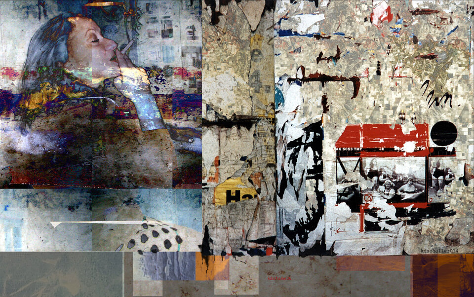 purgatorium detail, variable canvas, Karl Dieter Schaller