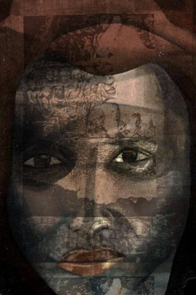 concubine nr 1, Digitalkunst auf Karton, Karl Dieter Schaller