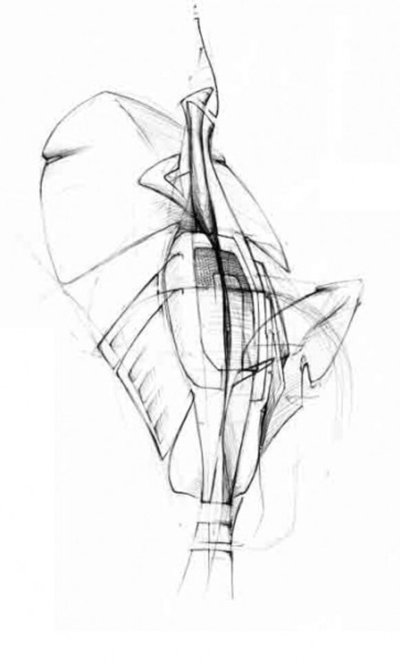 Blatt, Tusche auf Karton, Sven Bohmeyer