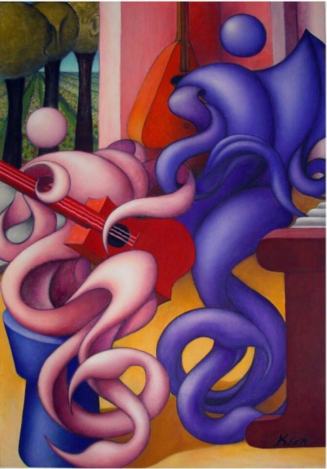 La Musica, Acryl auf Leinwand, Kira Óna