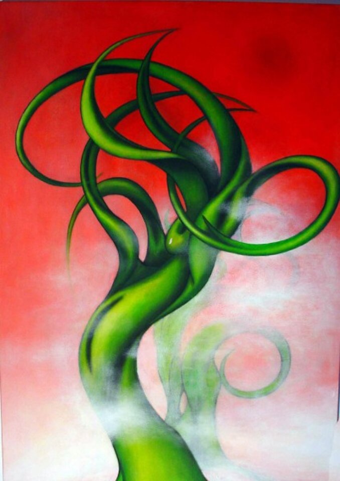 Triebe, Acryl auf Leinwand, Kira Óna