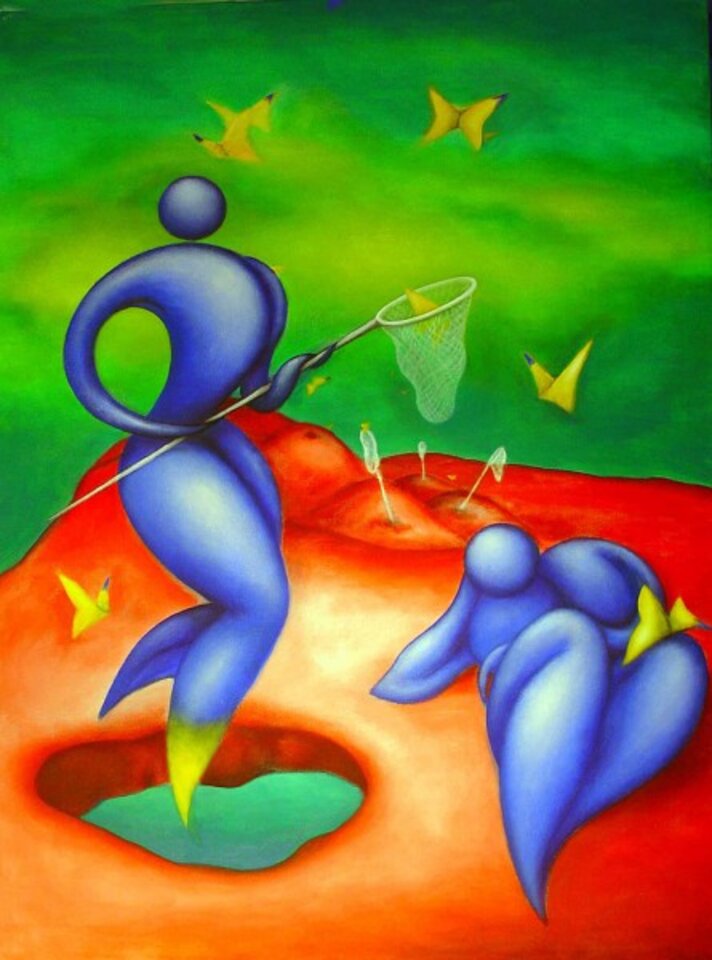 Schmetterlinge, Acryl auf Leinwand, Kira Óna