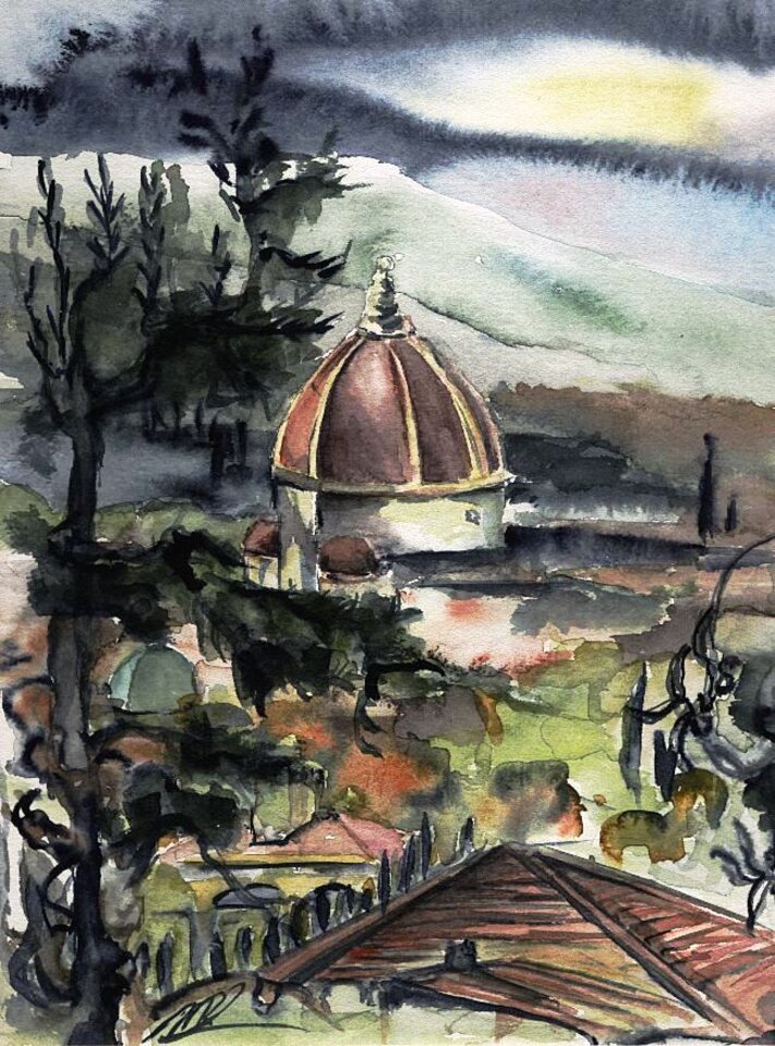 Firenze, Aquarell auf Papier, Monika Riemenschneider