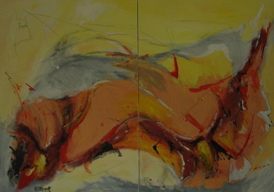 large-scale operation 3 - Sand, Acryl auf Leinwand, Detlev Eilhardt